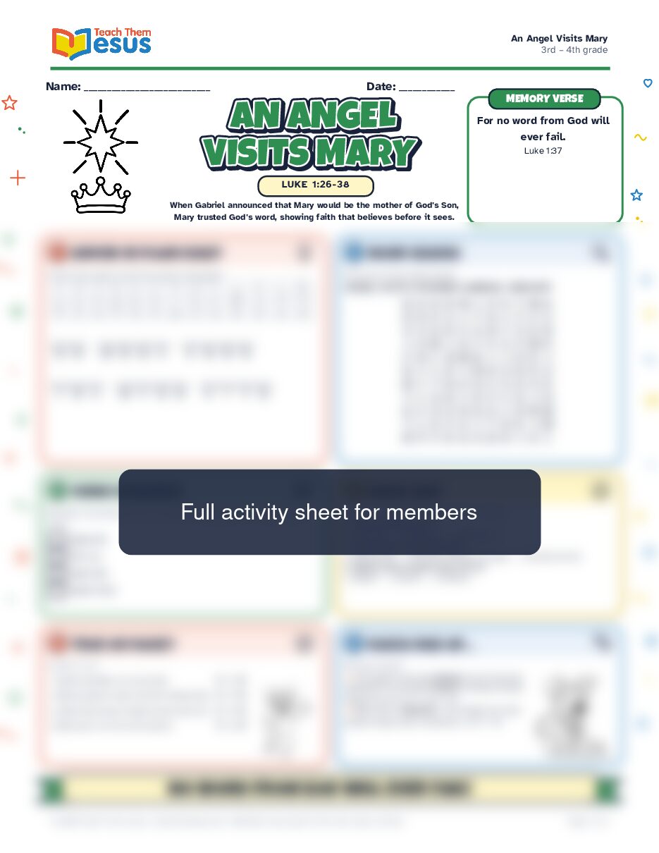 Preview of the 3rd – 4th grade student handout