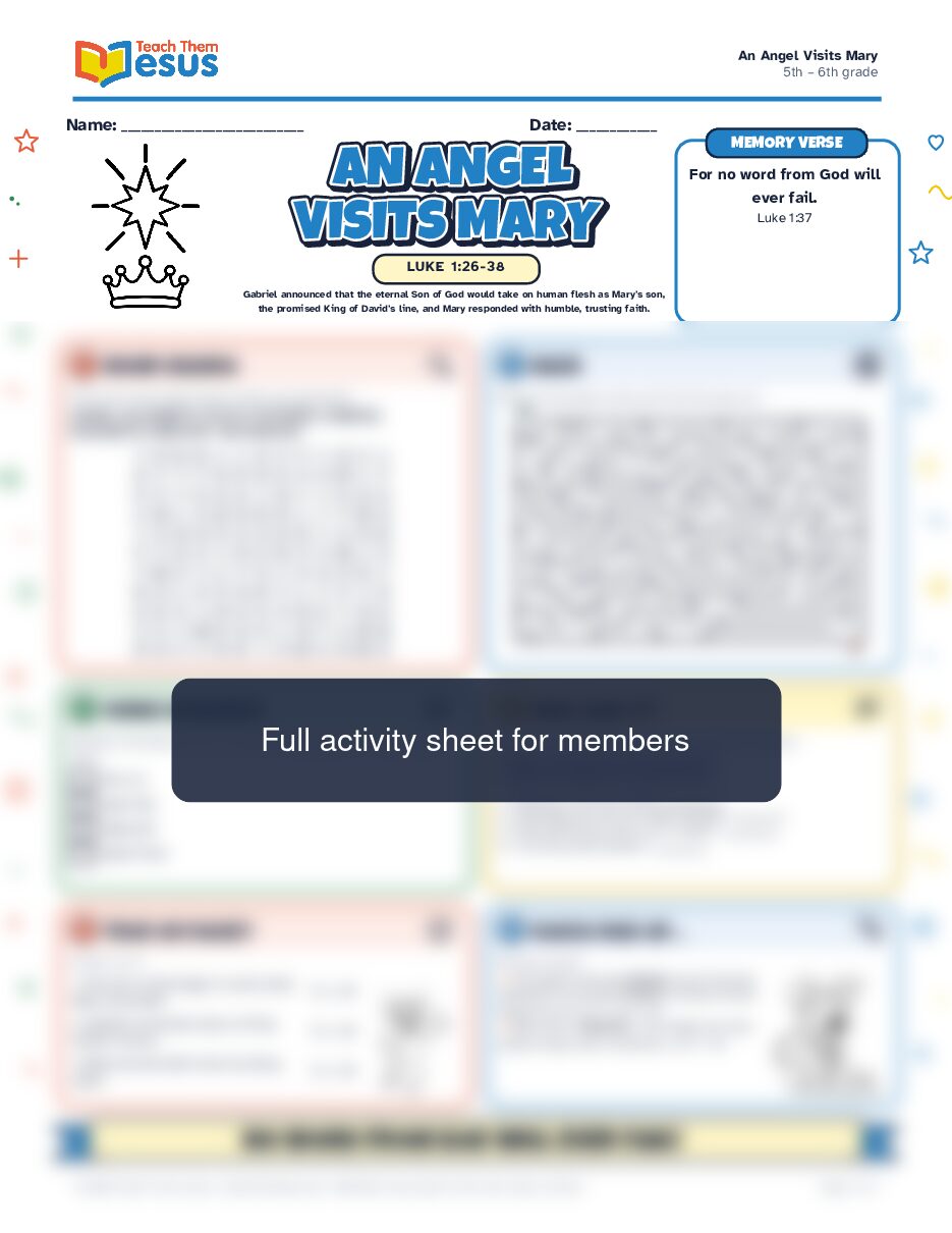 Preview of the 5th – 6th grade student handout