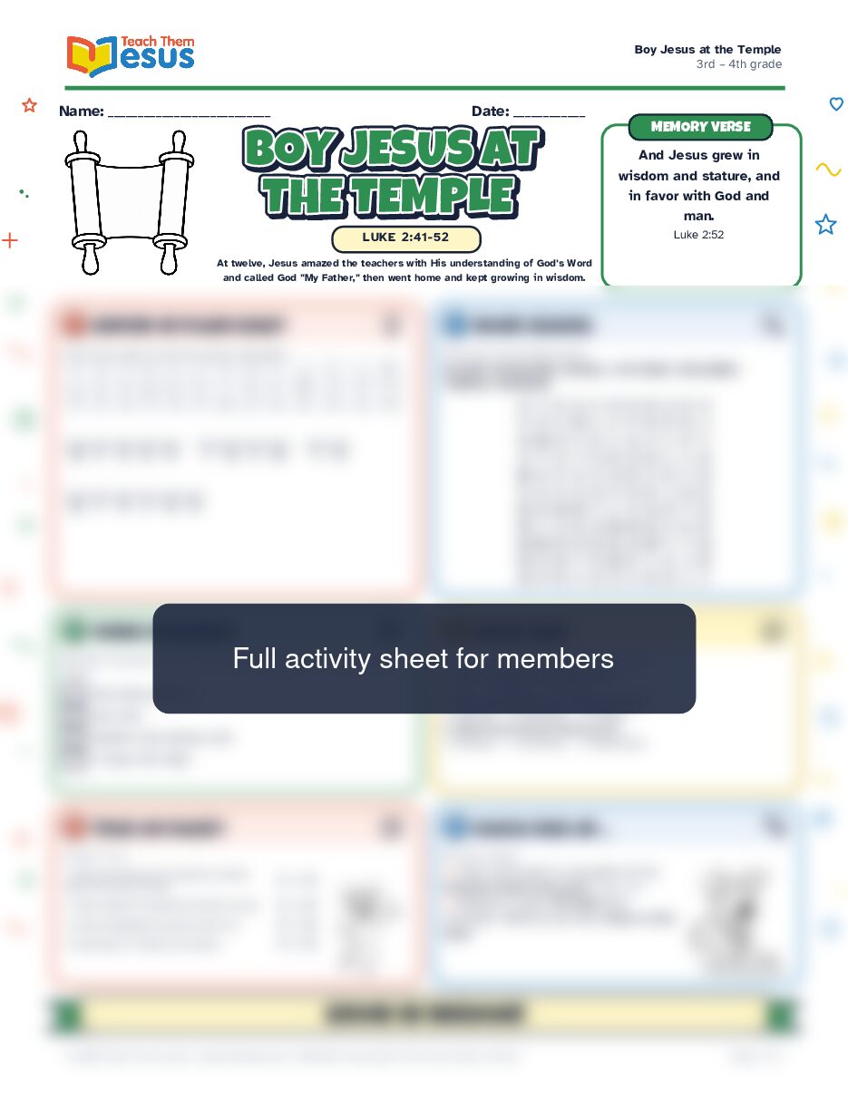 Preview of the 3rd – 4th grade student handout