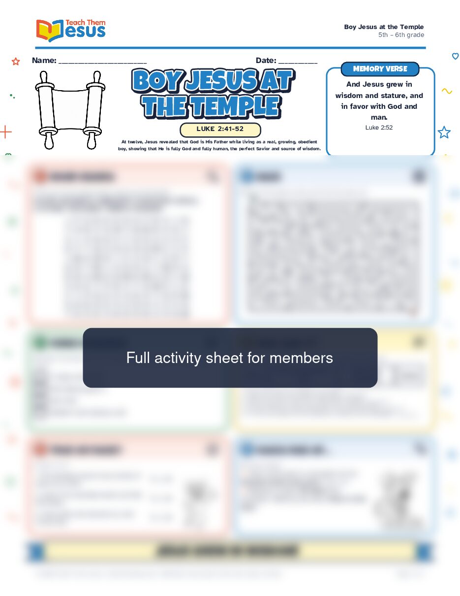 Preview of the 5th – 6th grade student handout