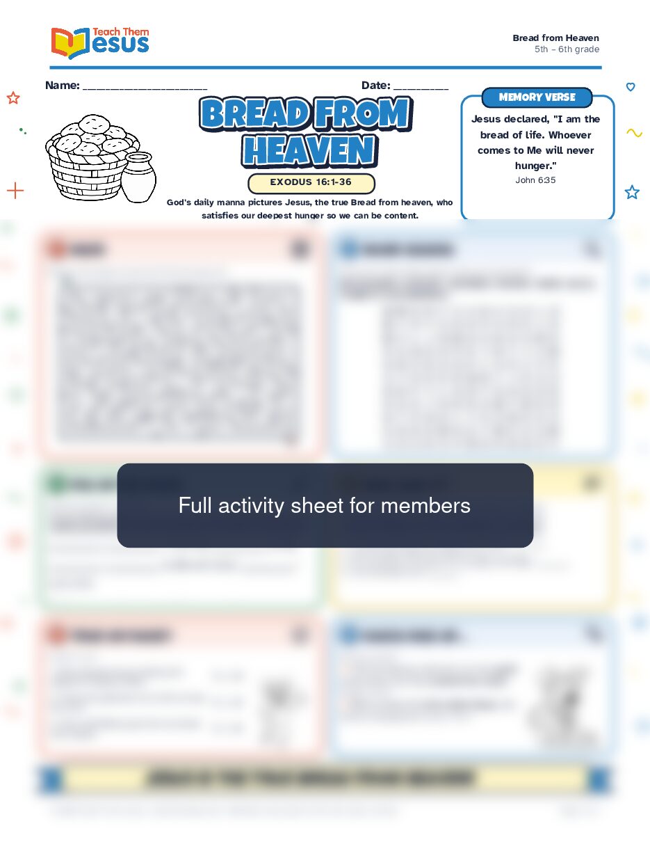 Preview of the 5th – 6th grade student handout