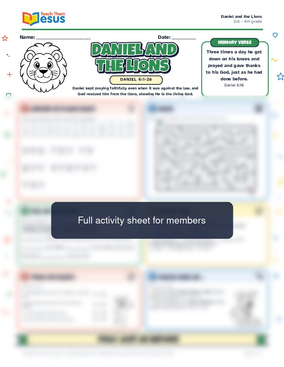 Preview of the 3rd – 4th grade student handout