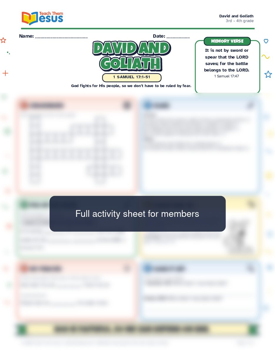 Preview of the 3rd – 4th grade student handout