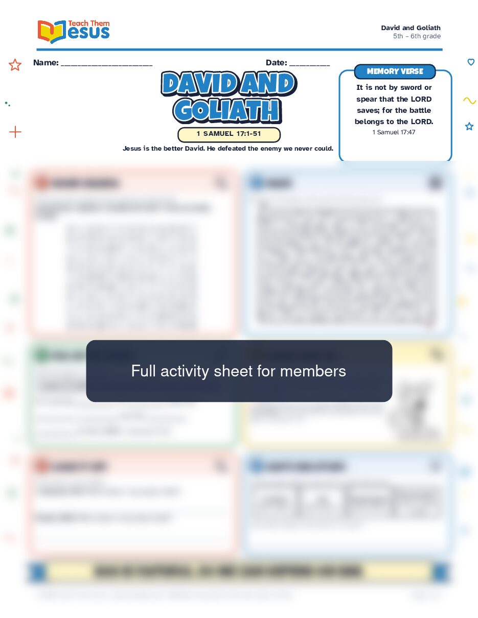 Preview of the 5th – 6th grade student handout