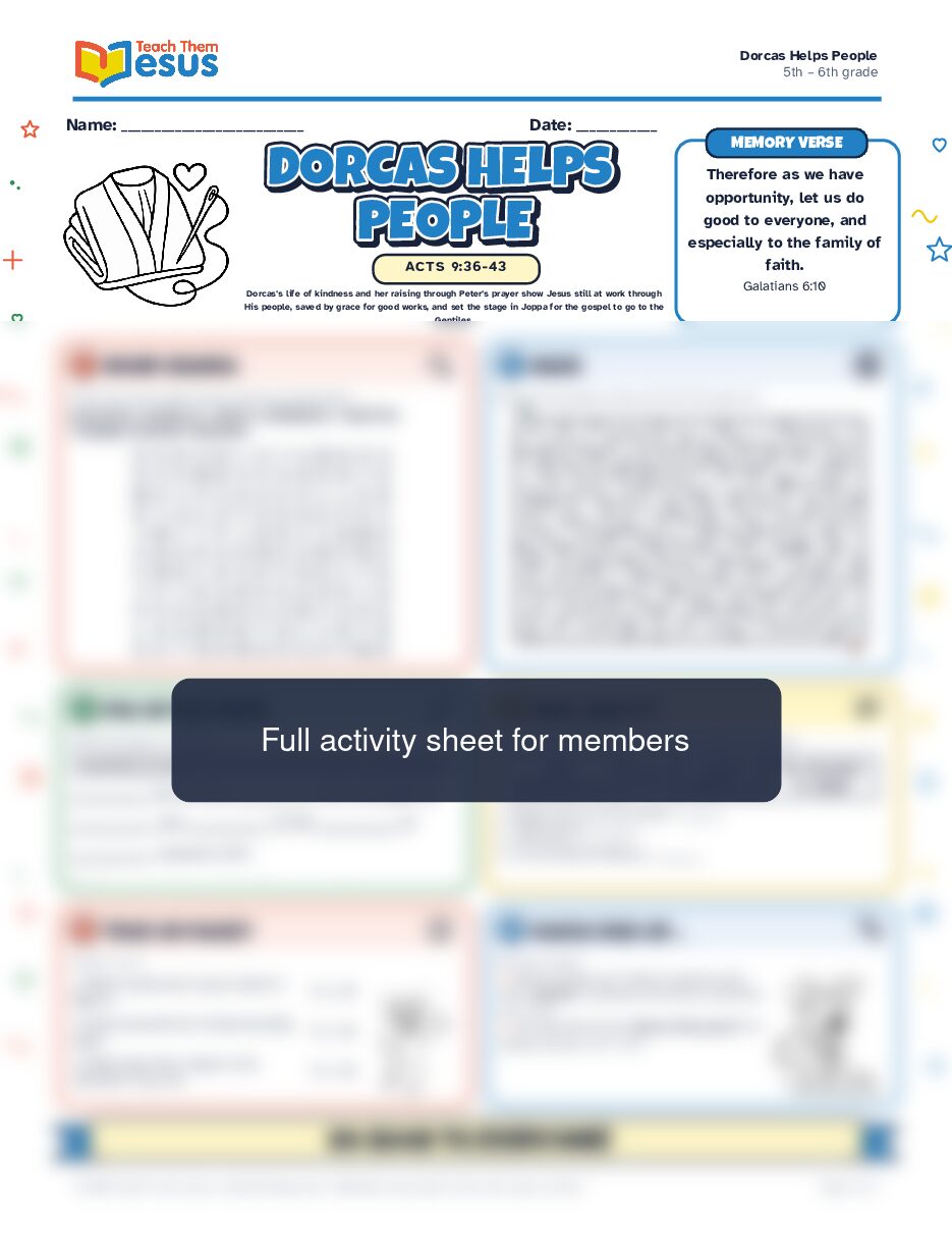 Preview of the 5th – 6th grade student handout