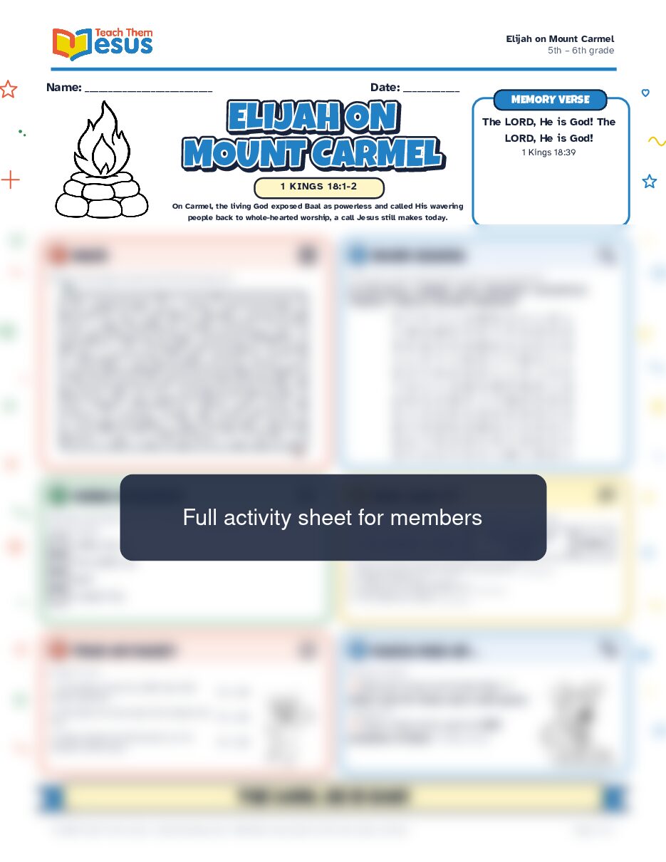 Preview of the 5th – 6th grade student handout