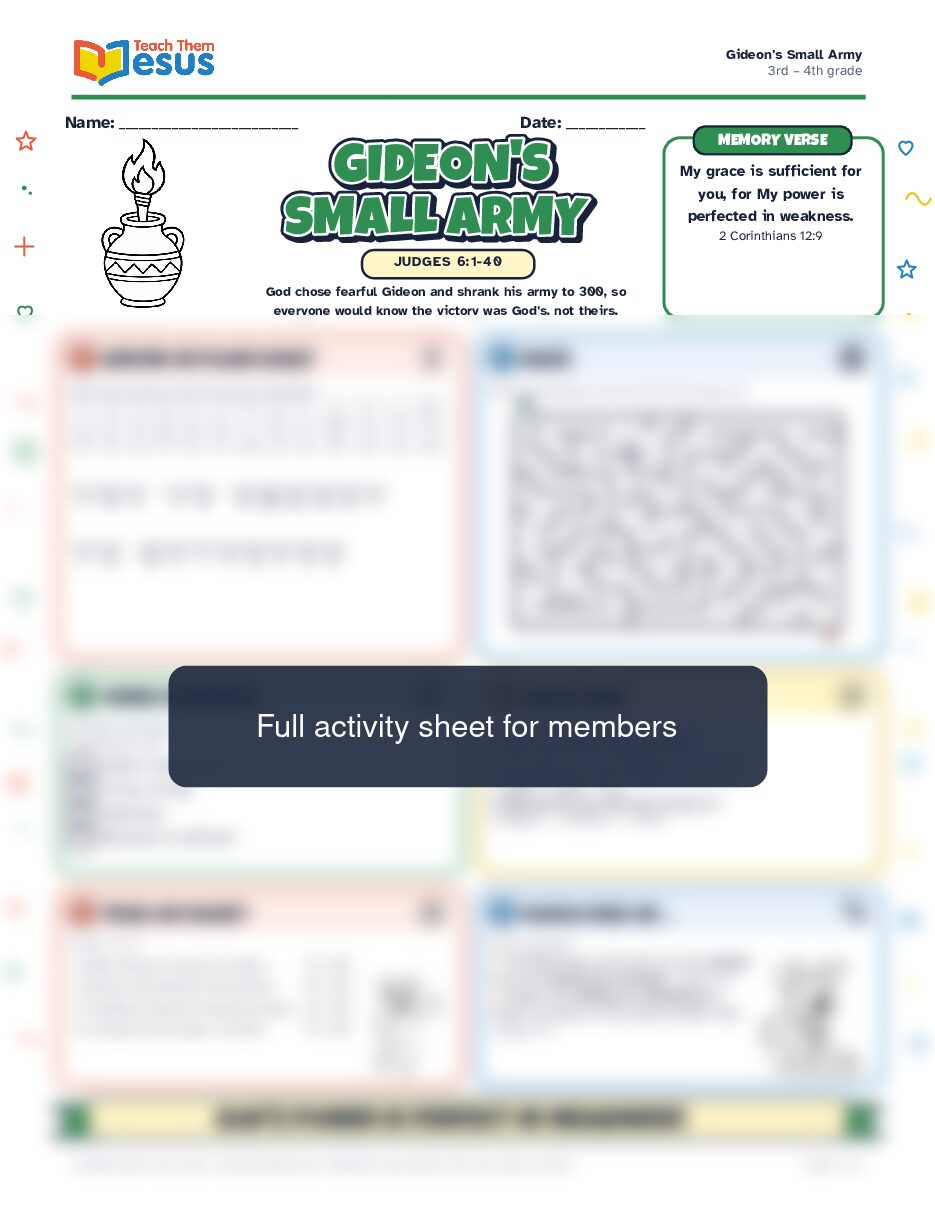 Preview of the 3rd – 4th grade student handout