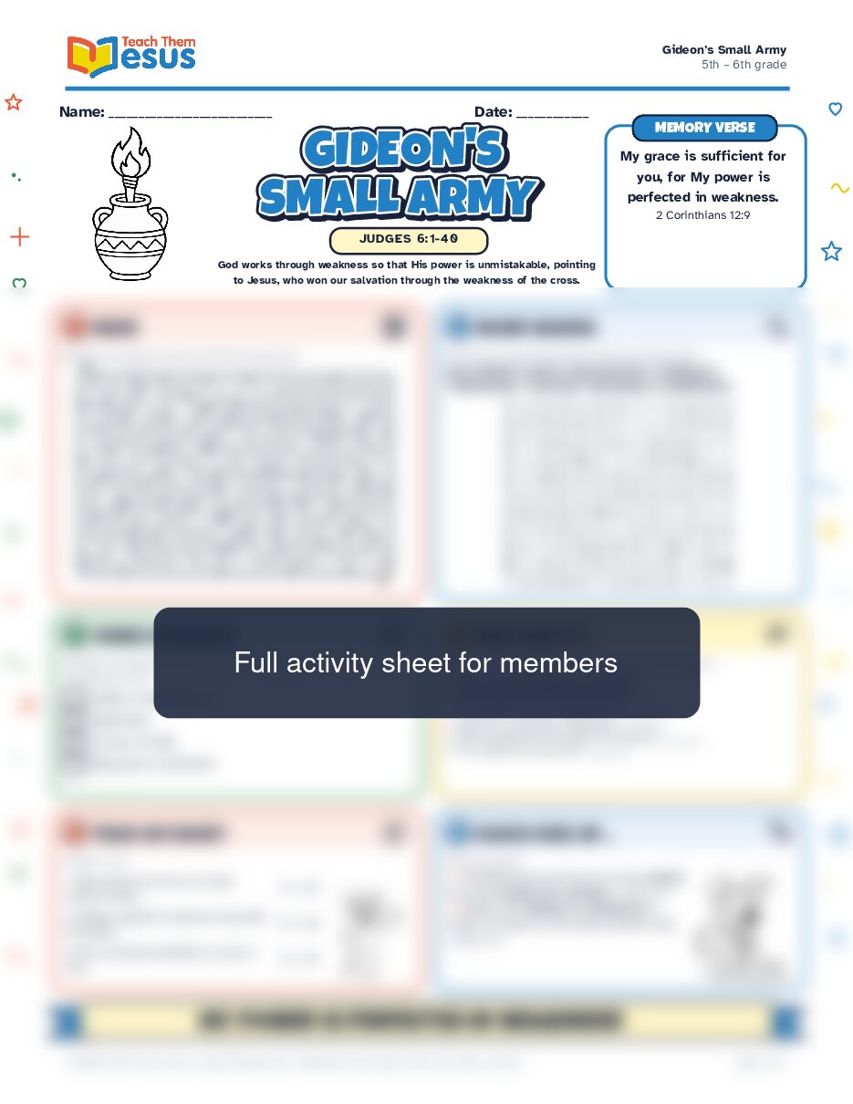 Preview of the 5th – 6th grade student handout