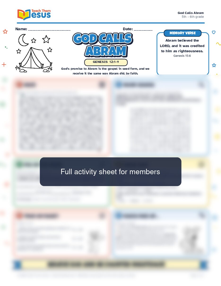 Preview of the 5th – 6th grade student handout