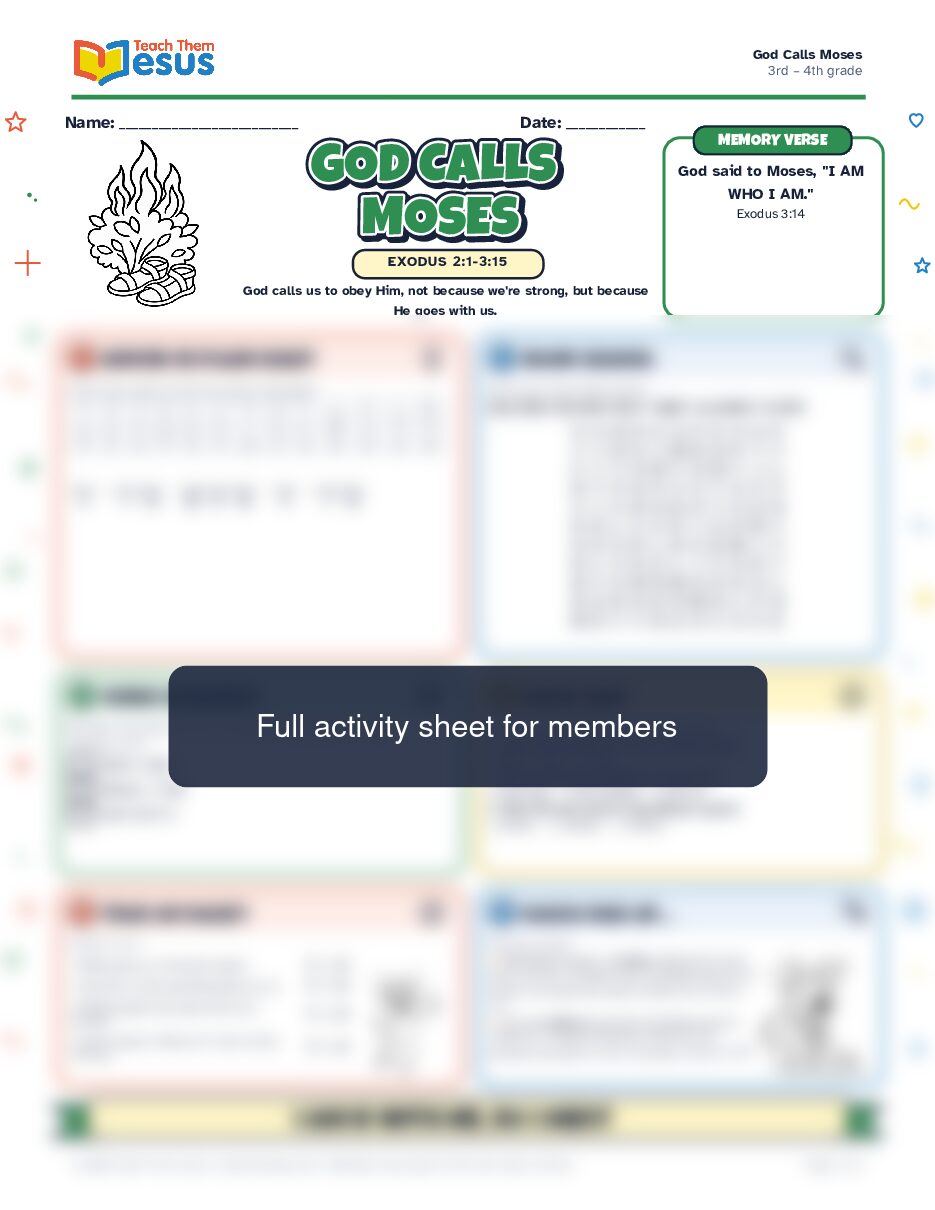 Preview of the 3rd – 4th grade student handout