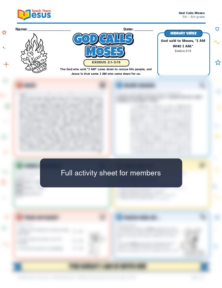 Preview of the 5th – 6th grade student handout