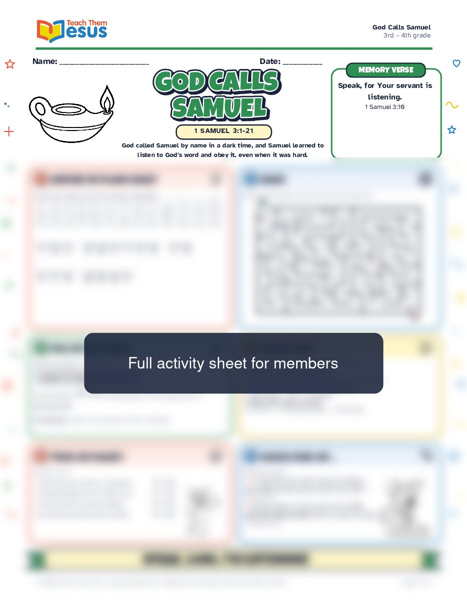 Preview of the 3rd – 4th grade student handout