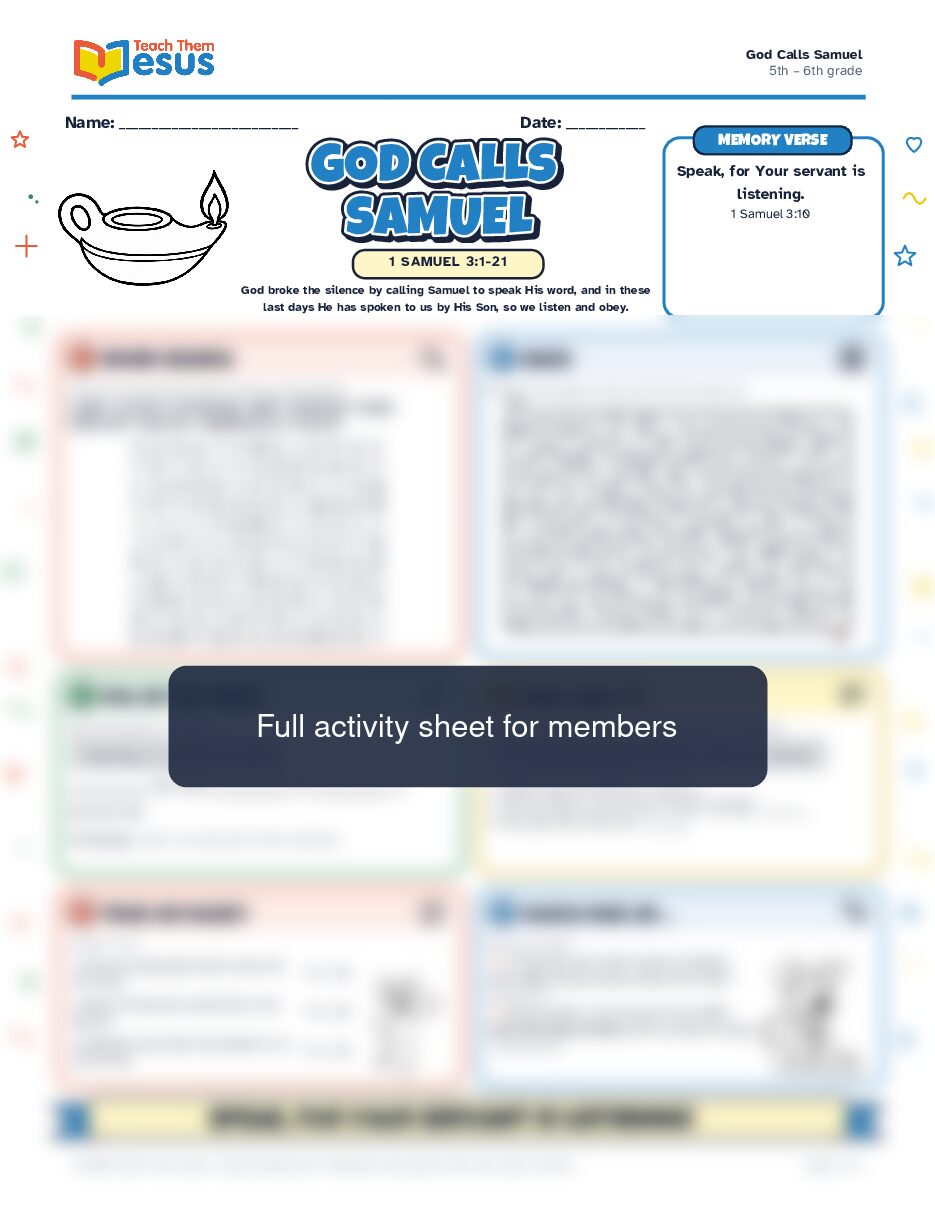 Preview of the 5th – 6th grade student handout