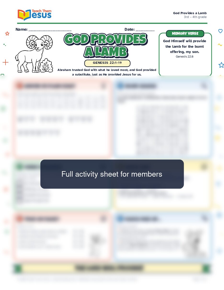 Preview of the 3rd – 4th grade student handout