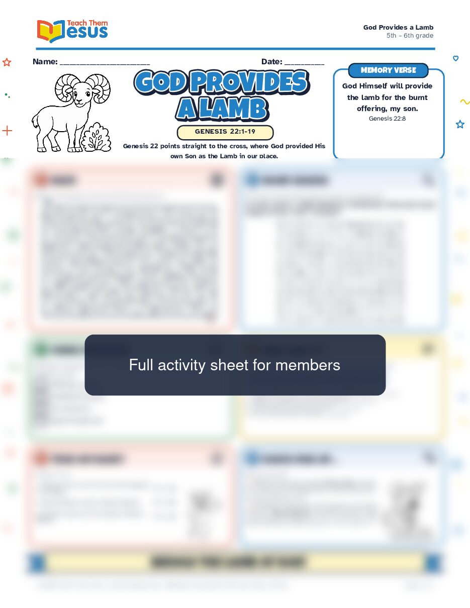 Preview of the 5th – 6th grade student handout