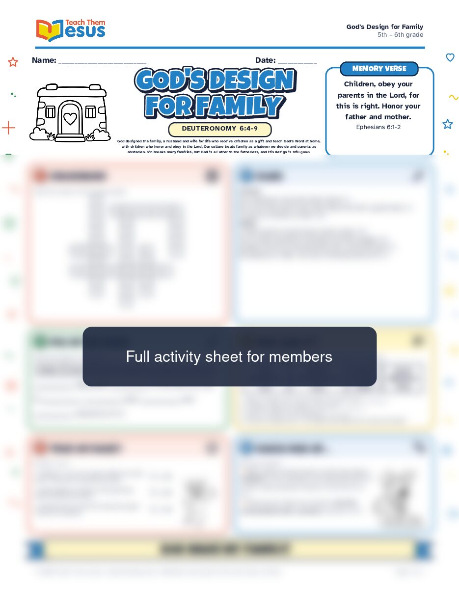 Preview of the 5th – 6th grade student handout