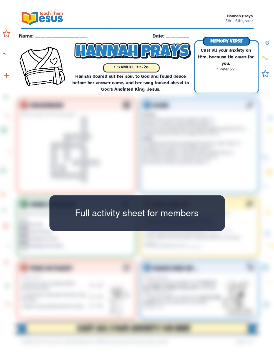 Preview of the 5th – 6th grade student handout