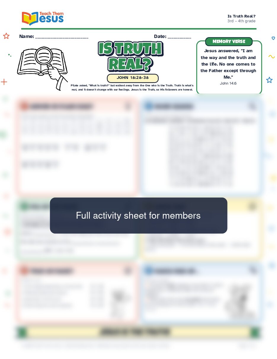 Preview of the 3rd – 4th grade student handout