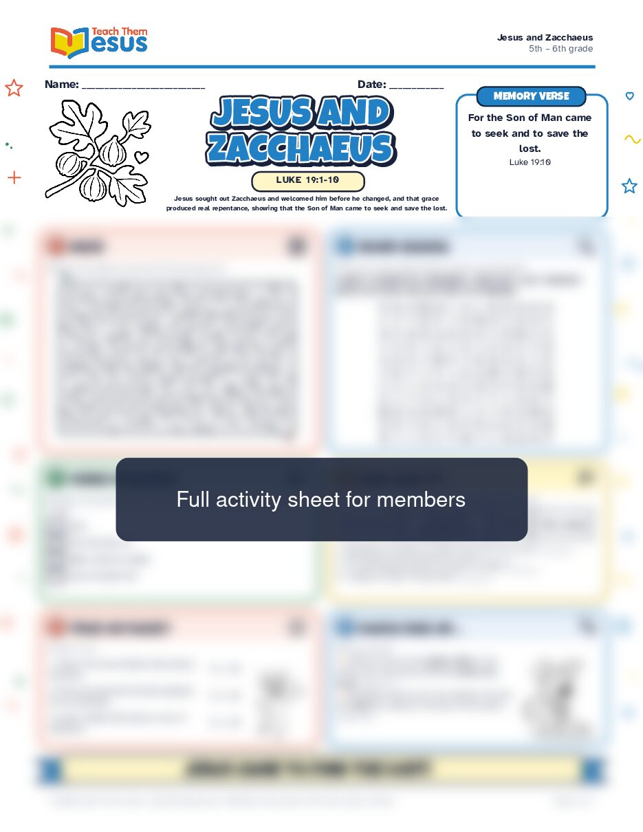 Preview of the 5th – 6th grade student handout