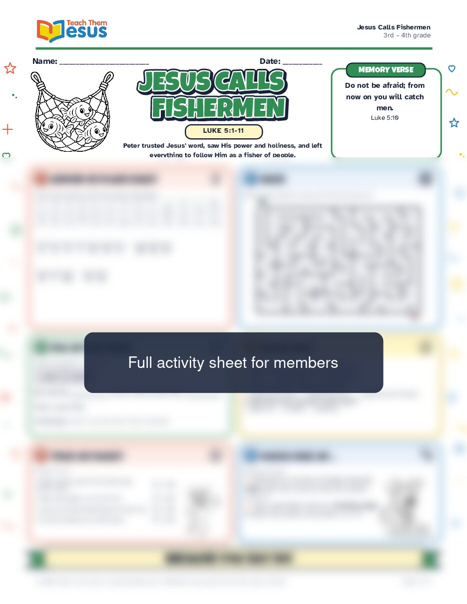 Preview of the 3rd – 4th grade student handout