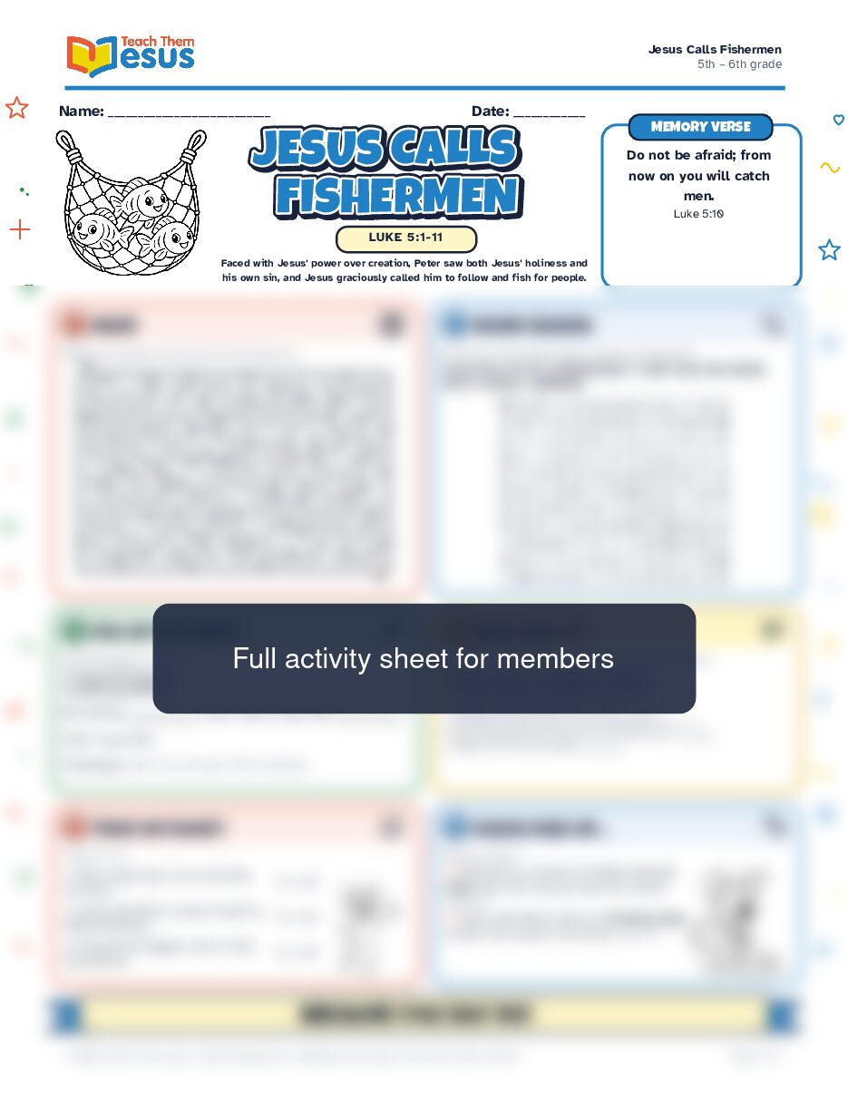 Preview of the 5th – 6th grade student handout