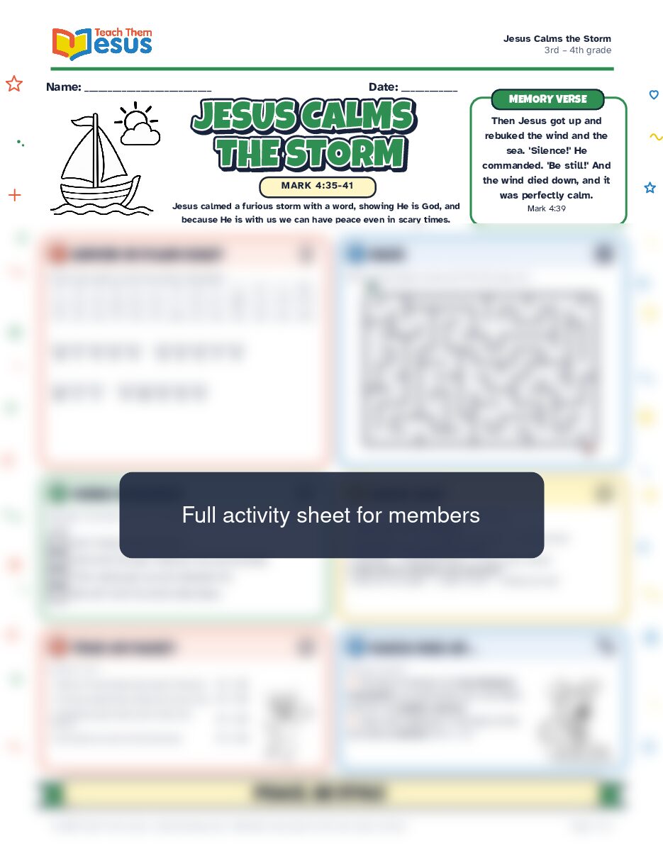 Preview of the 3rd – 4th grade student handout
