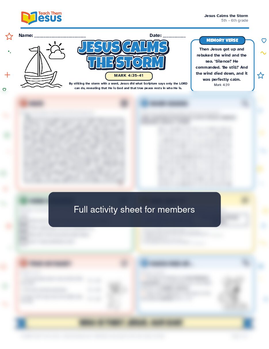 Preview of the 5th – 6th grade student handout