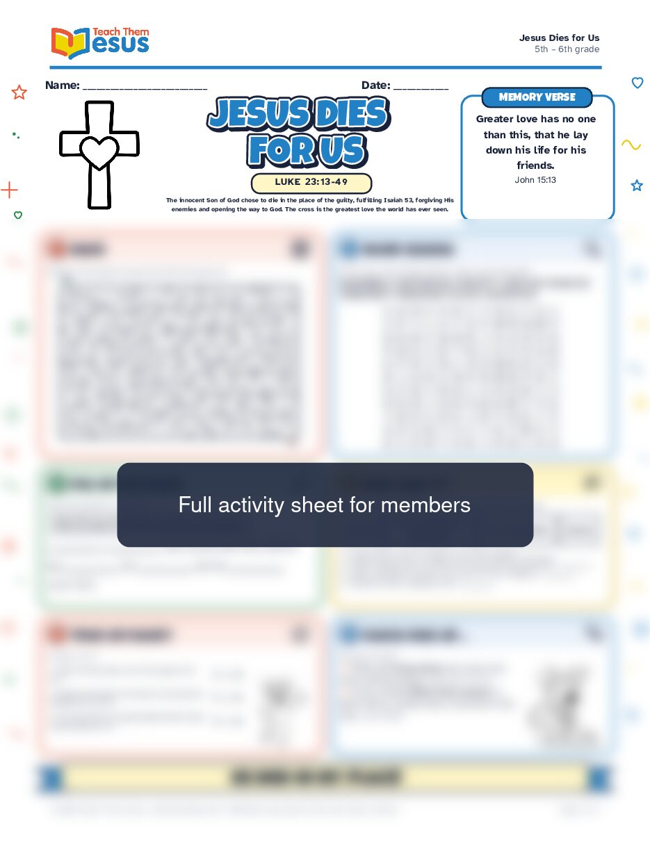 Preview of the 5th – 6th grade student handout