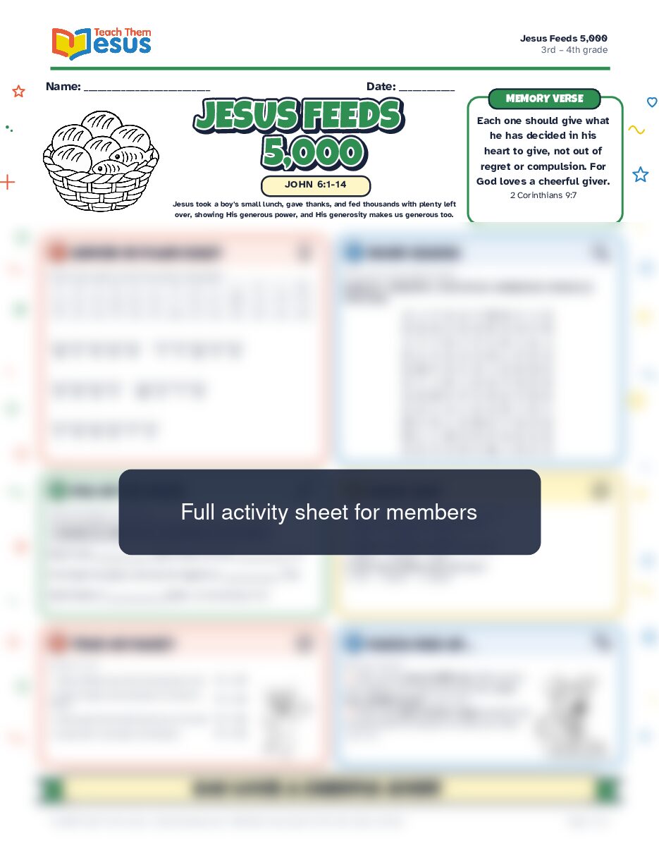 Preview of the 3rd – 4th grade student handout