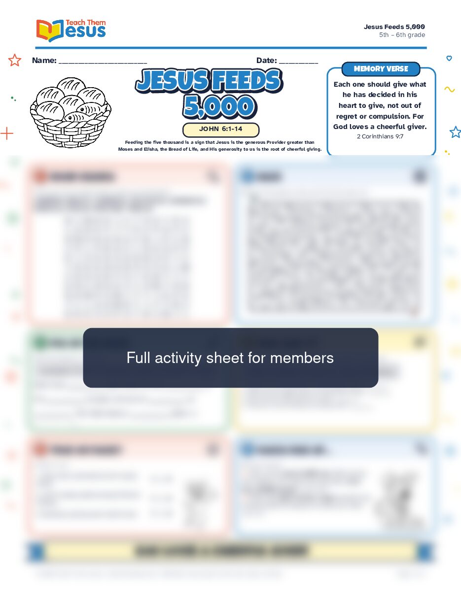 Preview of the 5th – 6th grade student handout