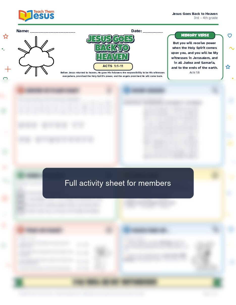 Preview of the 3rd – 4th grade student handout