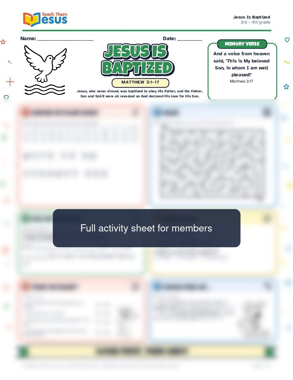 Preview of the 3rd – 4th grade student handout