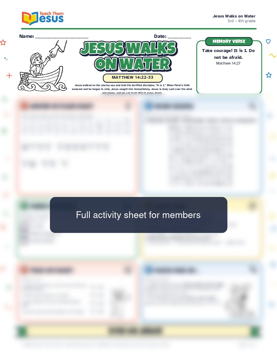 Preview of the 3rd – 4th grade student handout