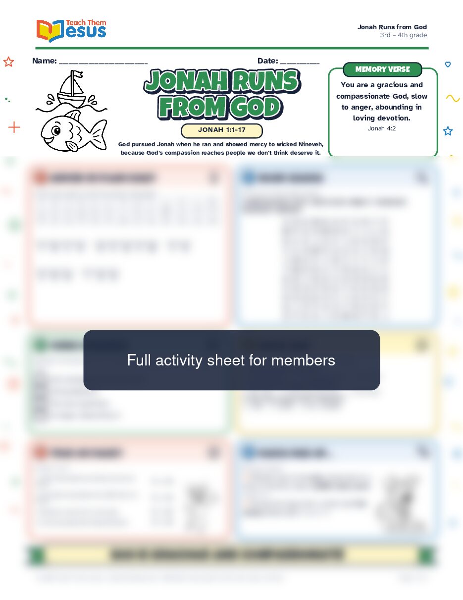 Preview of the 3rd – 4th grade student handout