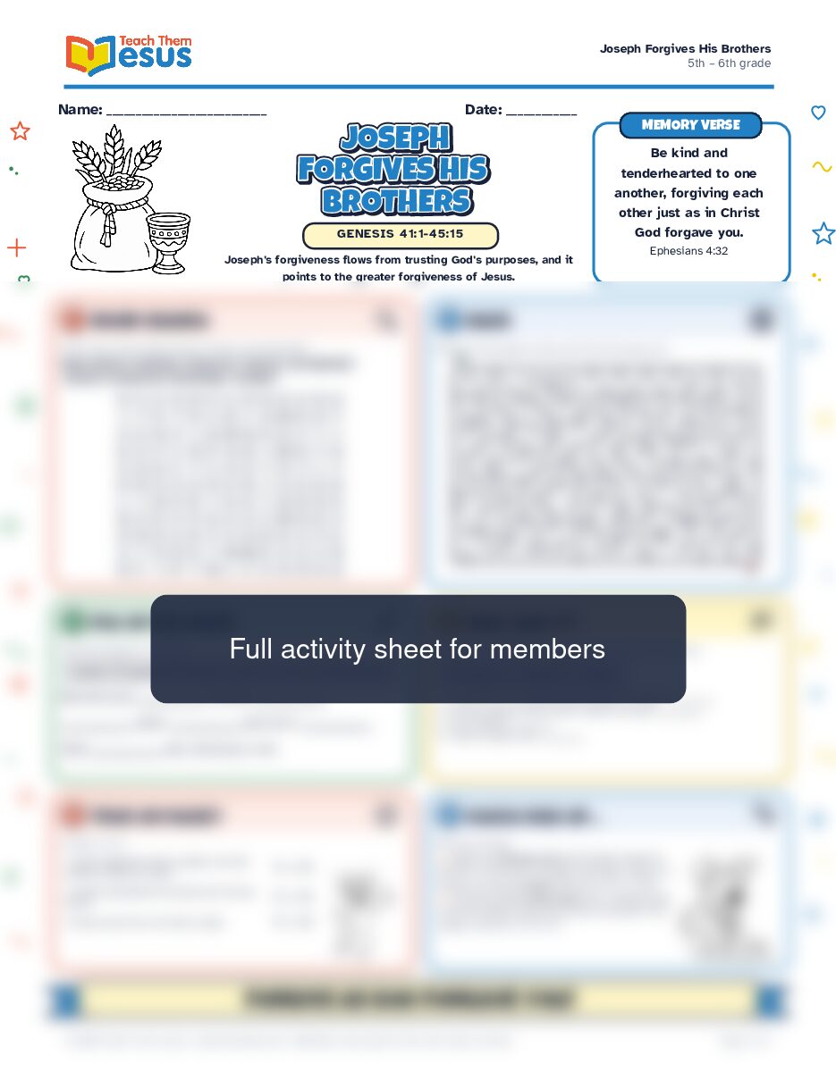 Preview of the 5th – 6th grade student handout