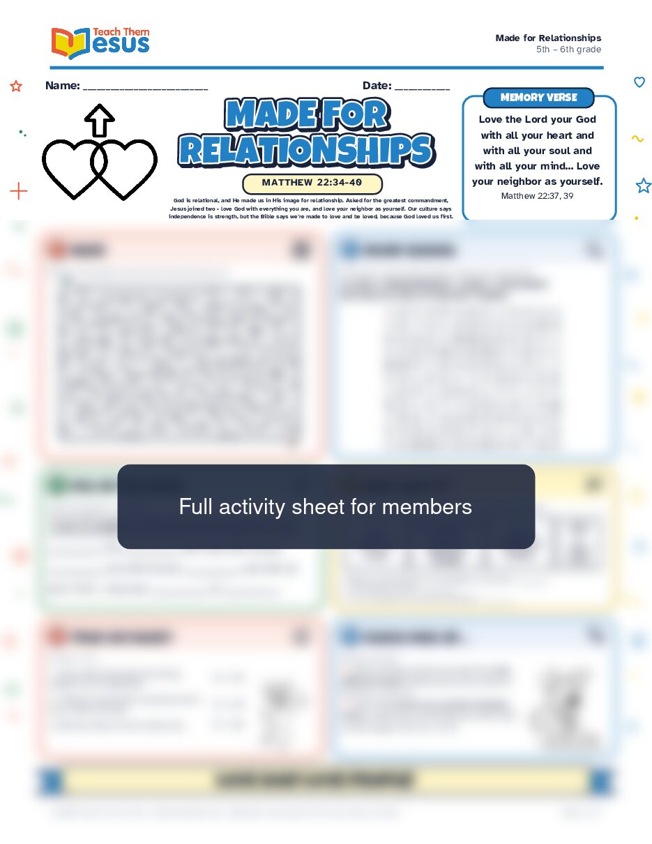 Preview of the 5th – 6th grade student handout