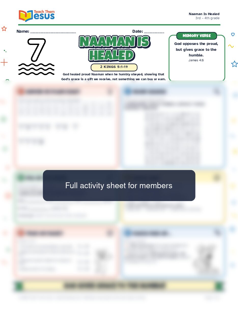 Preview of the 3rd – 4th grade student handout