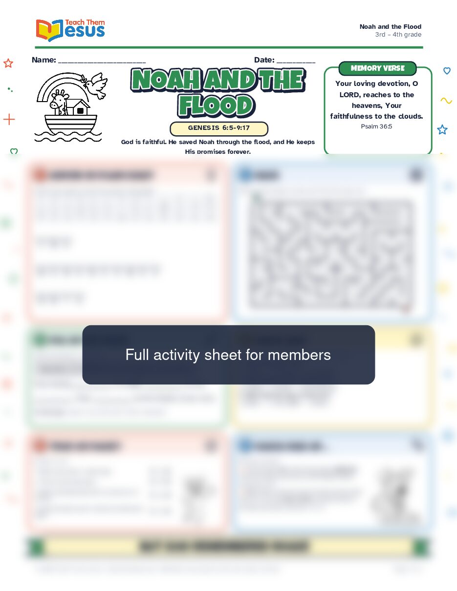 Preview of the 3rd – 4th grade student handout