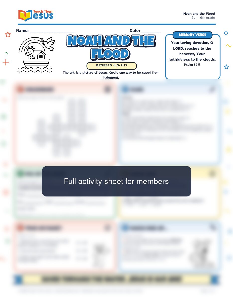 Preview of the 5th – 6th grade student handout