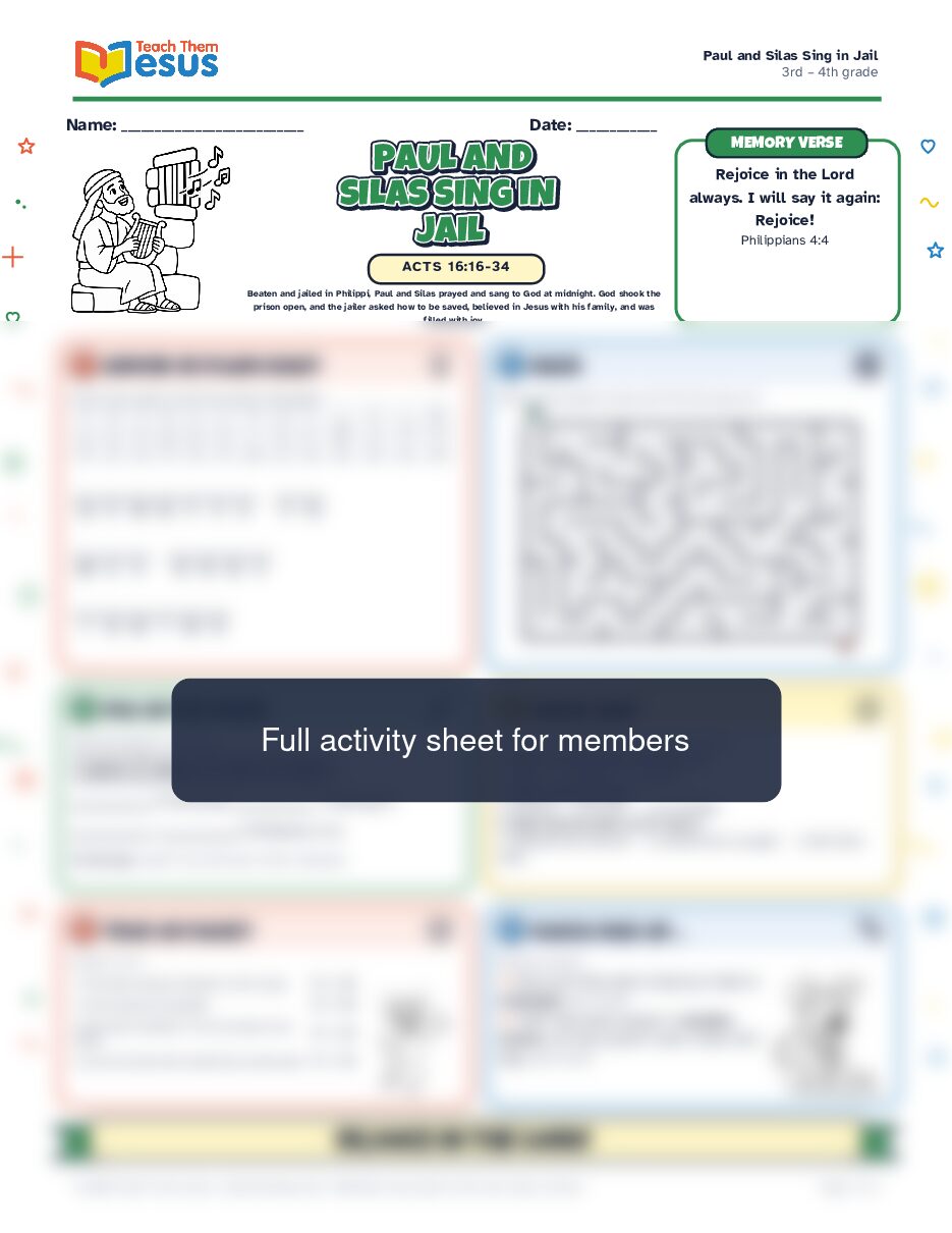 Preview of the 3rd – 4th grade student handout