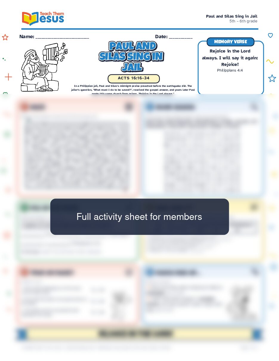 Preview of the 5th – 6th grade student handout