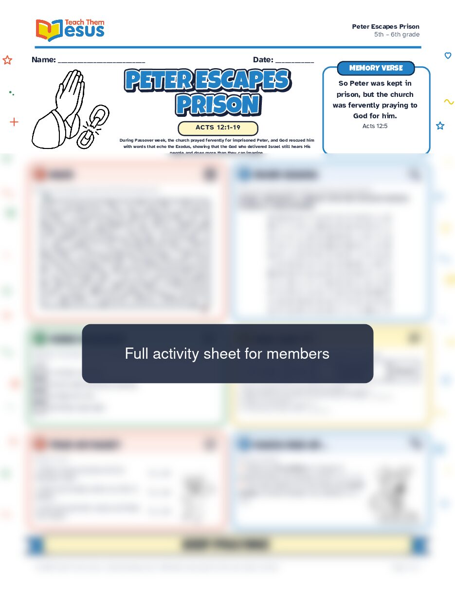 Preview of the 5th – 6th grade student handout