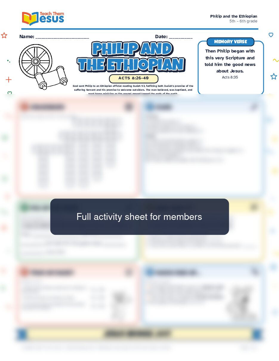 Preview of the 5th – 6th grade student handout