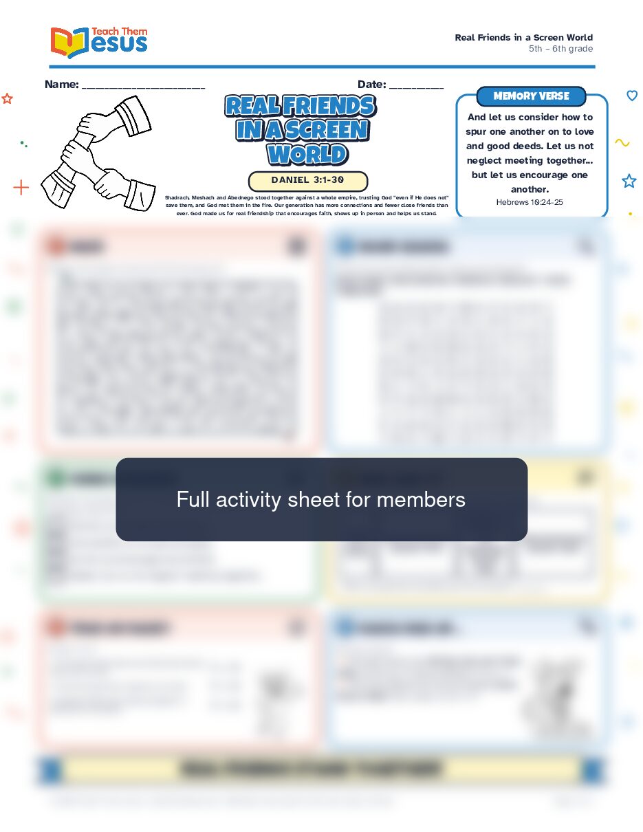 Preview of the 5th – 6th grade student handout