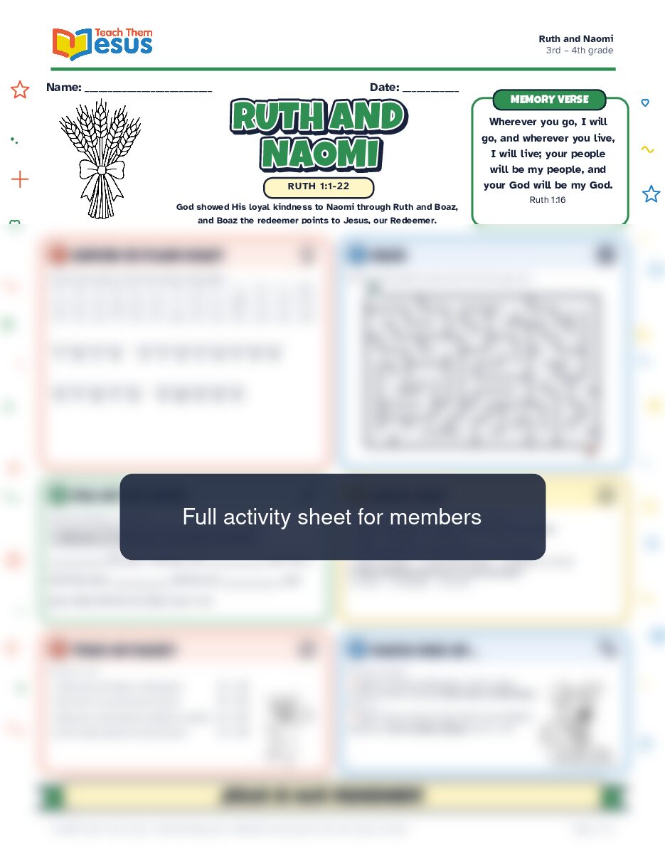 Preview of the 3rd – 4th grade student handout