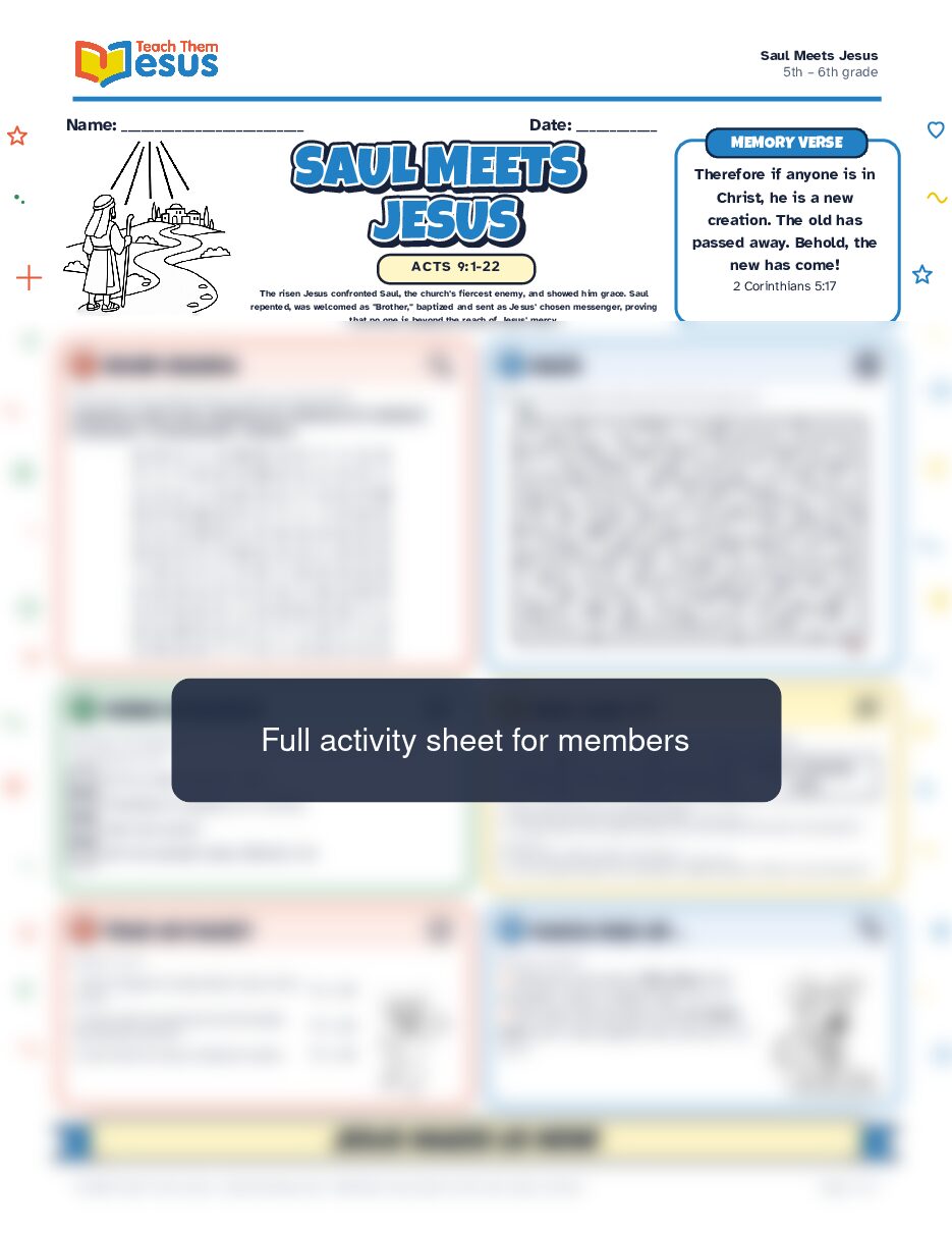 Preview of the 5th – 6th grade student handout