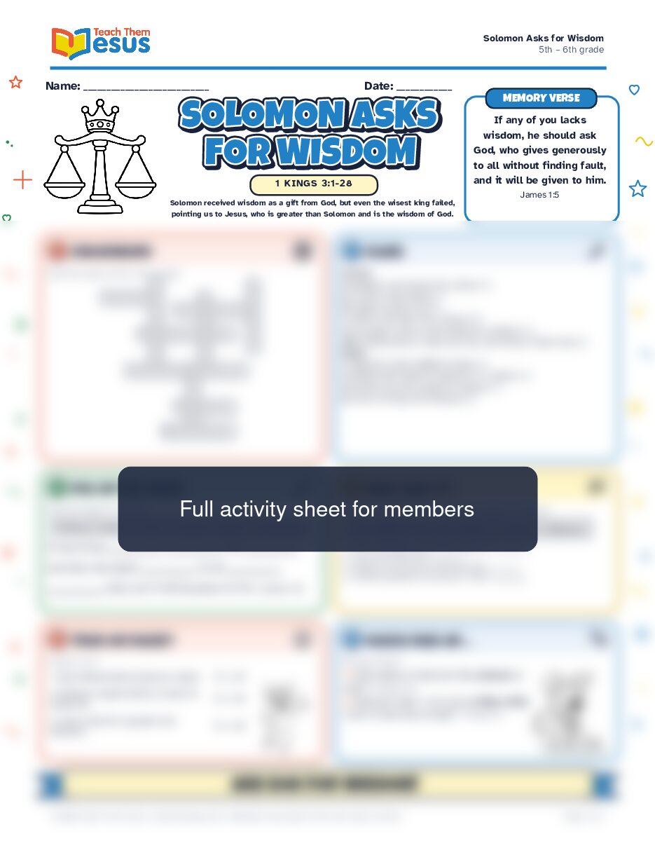 Preview of the 5th – 6th grade student handout
