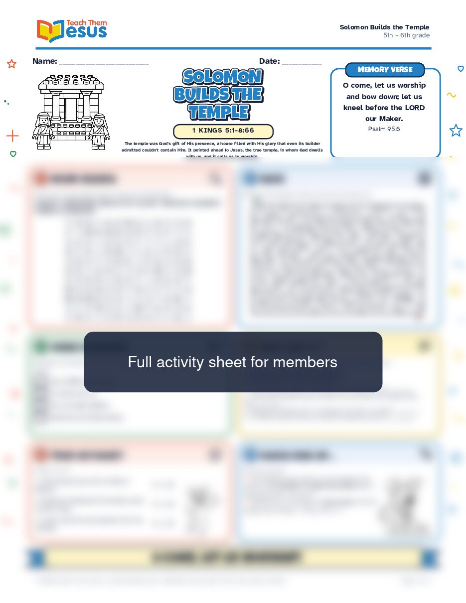 Preview of the 5th – 6th grade student handout