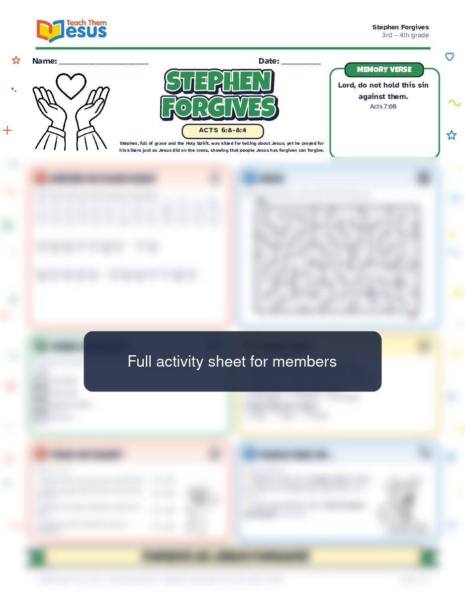 Preview of the 3rd – 4th grade student handout