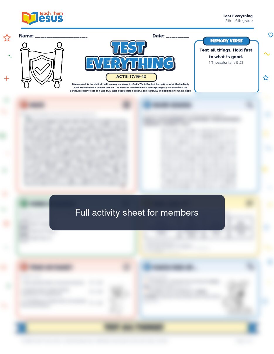 Preview of the 5th – 6th grade student handout